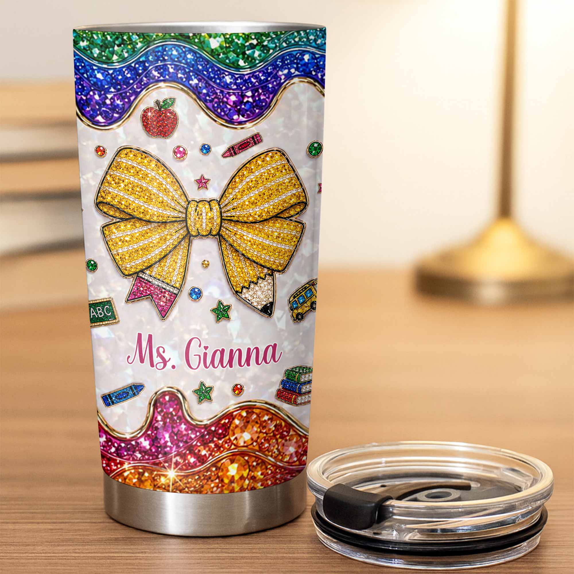 Personalized Teacher Tumbler Custom Name Gift 20oz 30oz