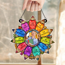 Load image into Gallery viewer, Personalized Teacher Suncatcher Custom Name Affirmation Gift
