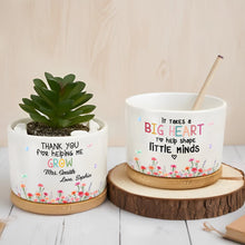 Load image into Gallery viewer, Personalized Ceramic Plant Pot Custom Gift for Teacher
