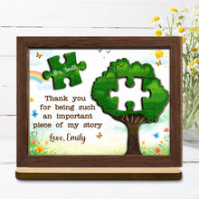 Load image into Gallery viewer, Personalized 2-Layer Wood Plaque Custom Message Gift for Teacher
