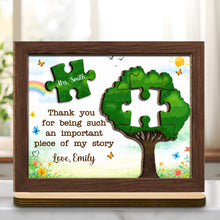 Load image into Gallery viewer, Personalized 2-Layer Wood Plaque Custom Message Gift for Teacher
