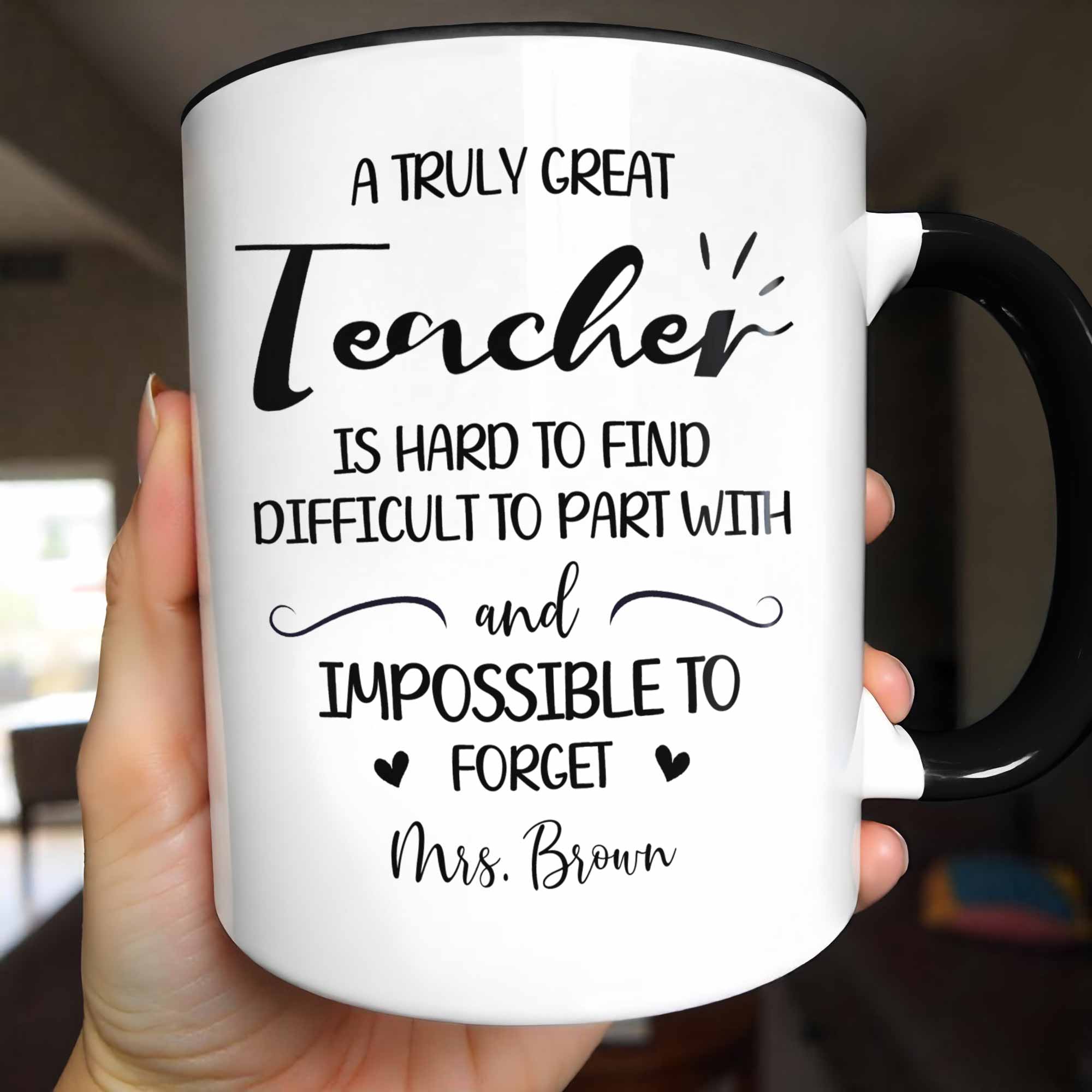 Personalized Teacher Gift Accent Mug Custom Design Birthday Christmas