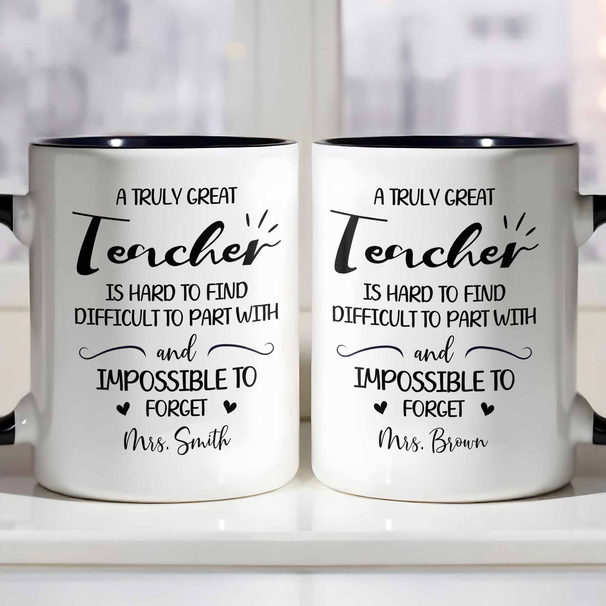 Personalized Teacher Gift Accent Mug Custom Design Birthday Christmas