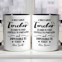 Load image into Gallery viewer, Personalized Teacher Gift Accent Mug Custom Design Birthday Christmas
