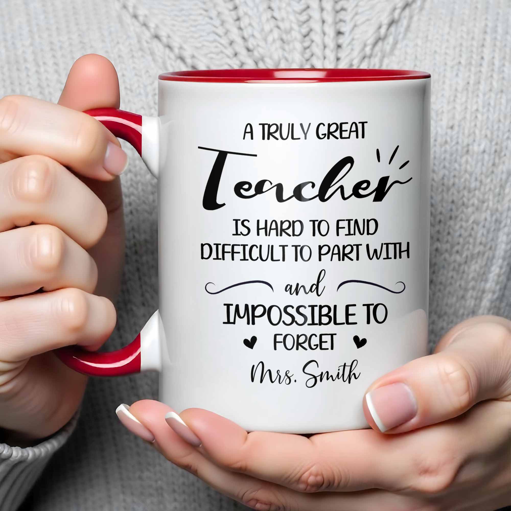 Personalized Teacher Gift Accent Mug Custom Design Birthday Christmas