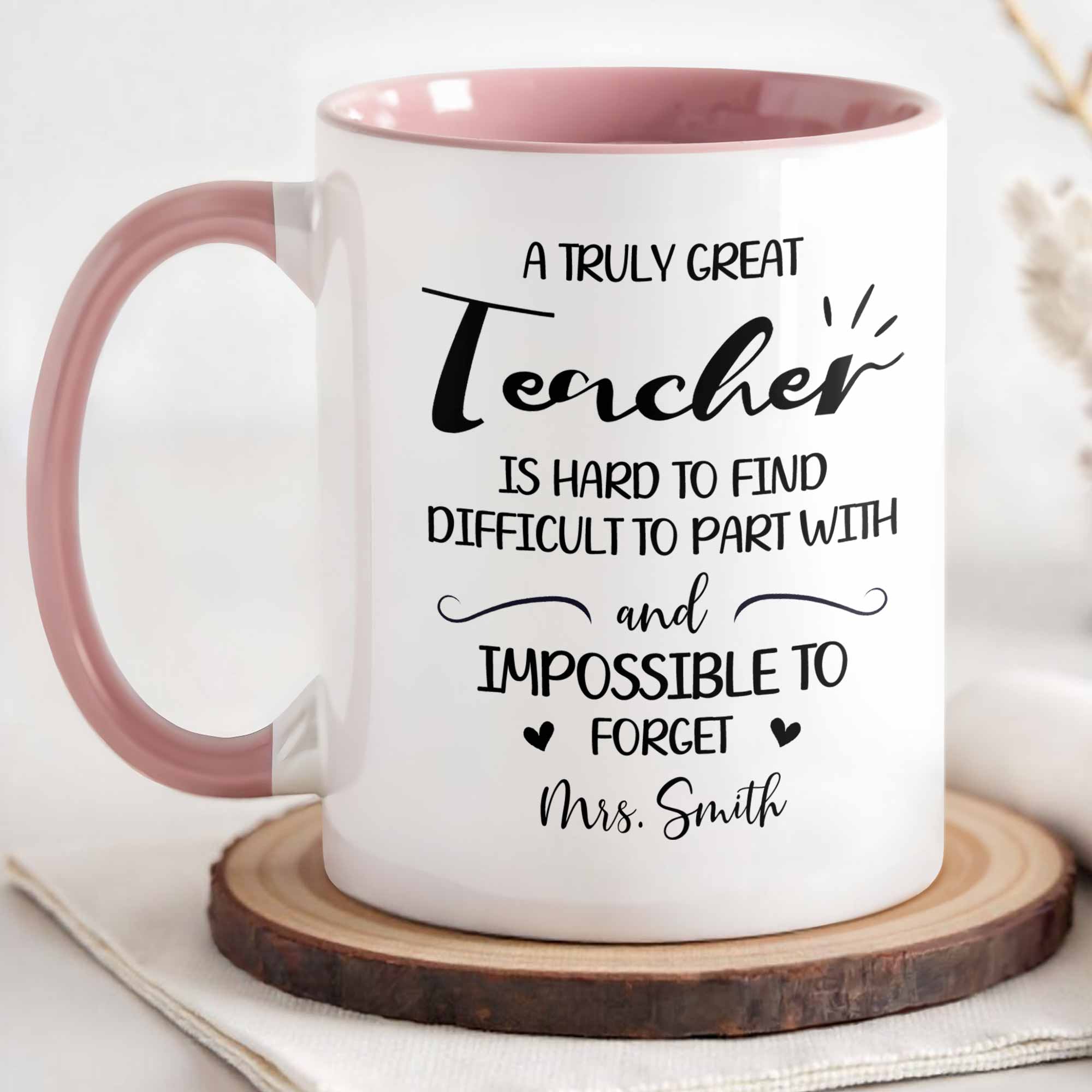 Personalized Teacher Gift Accent Mug Custom Design Birthday Christmas