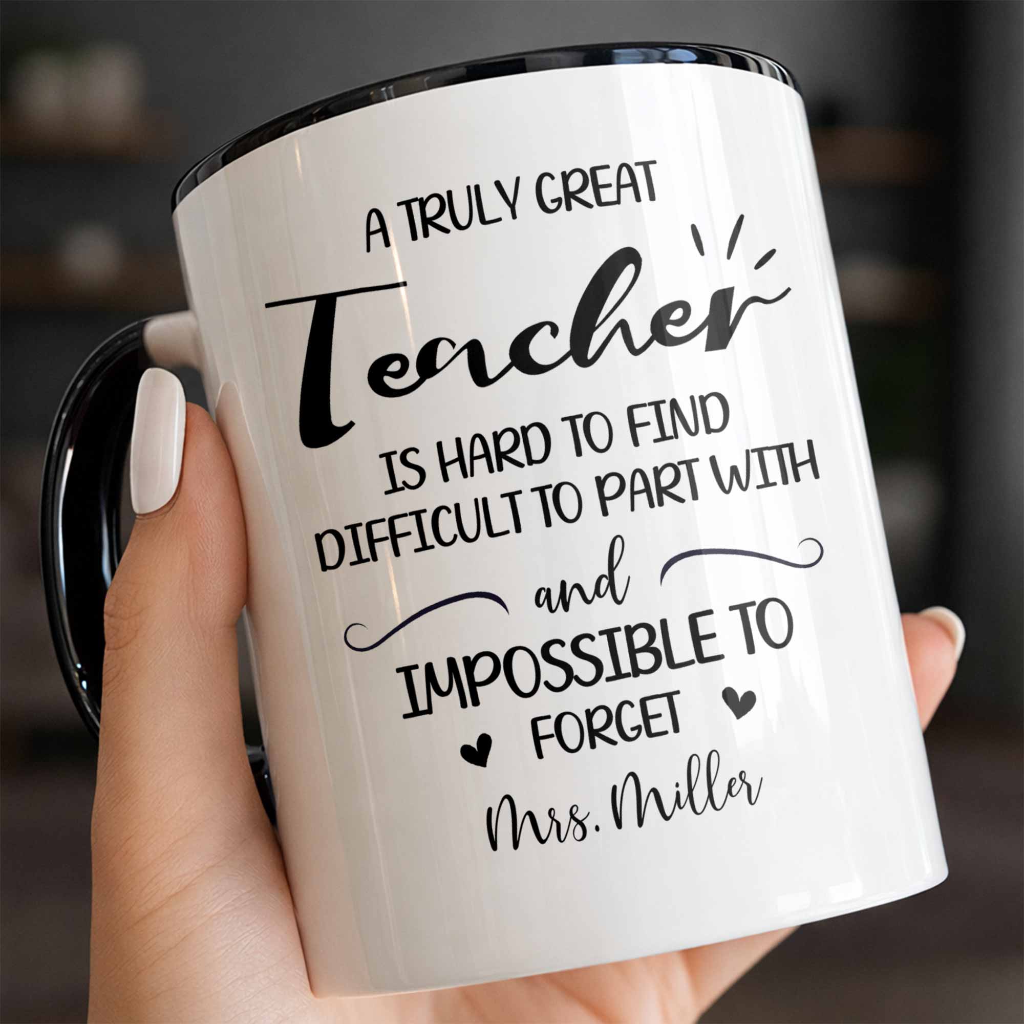Personalized Teacher Gift Accent Mug Custom Design Birthday Christmas