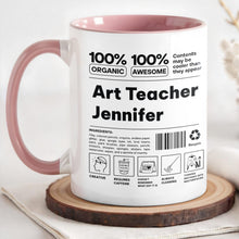 Load image into Gallery viewer, Personalized Accent Mug Custom Art Teacher Gift Ceramic
