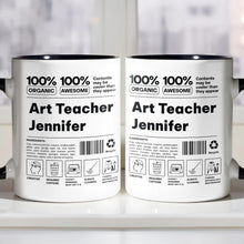 Load image into Gallery viewer, Personalized Accent Mug Custom Art Teacher Gift Ceramic
