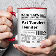 Load image into Gallery viewer, Personalized Accent Mug Custom Art Teacher Gift Ceramic
