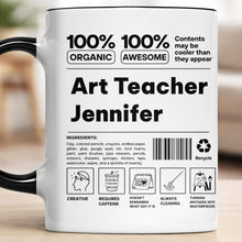 Load image into Gallery viewer, Personalized Accent Mug Custom Art Teacher Gift Ceramic
