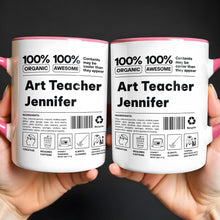 Load image into Gallery viewer, Personalized Accent Mug Custom Art Teacher Gift Ceramic
