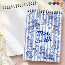 Load image into Gallery viewer, Personalized Sketch Book Custom Cover Gift for Teachers
