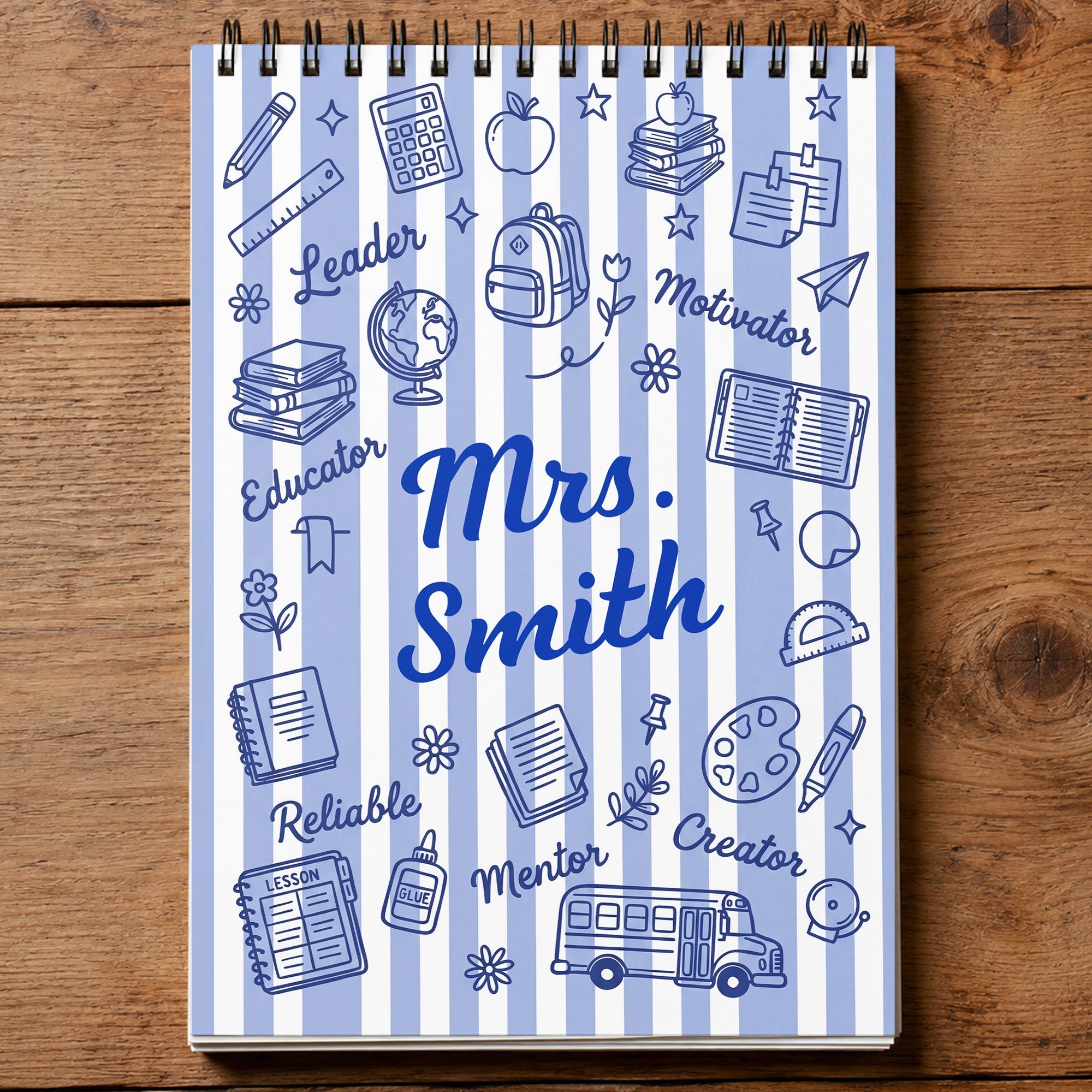 Personalized Sketch Book Custom Cover Gift for Teachers