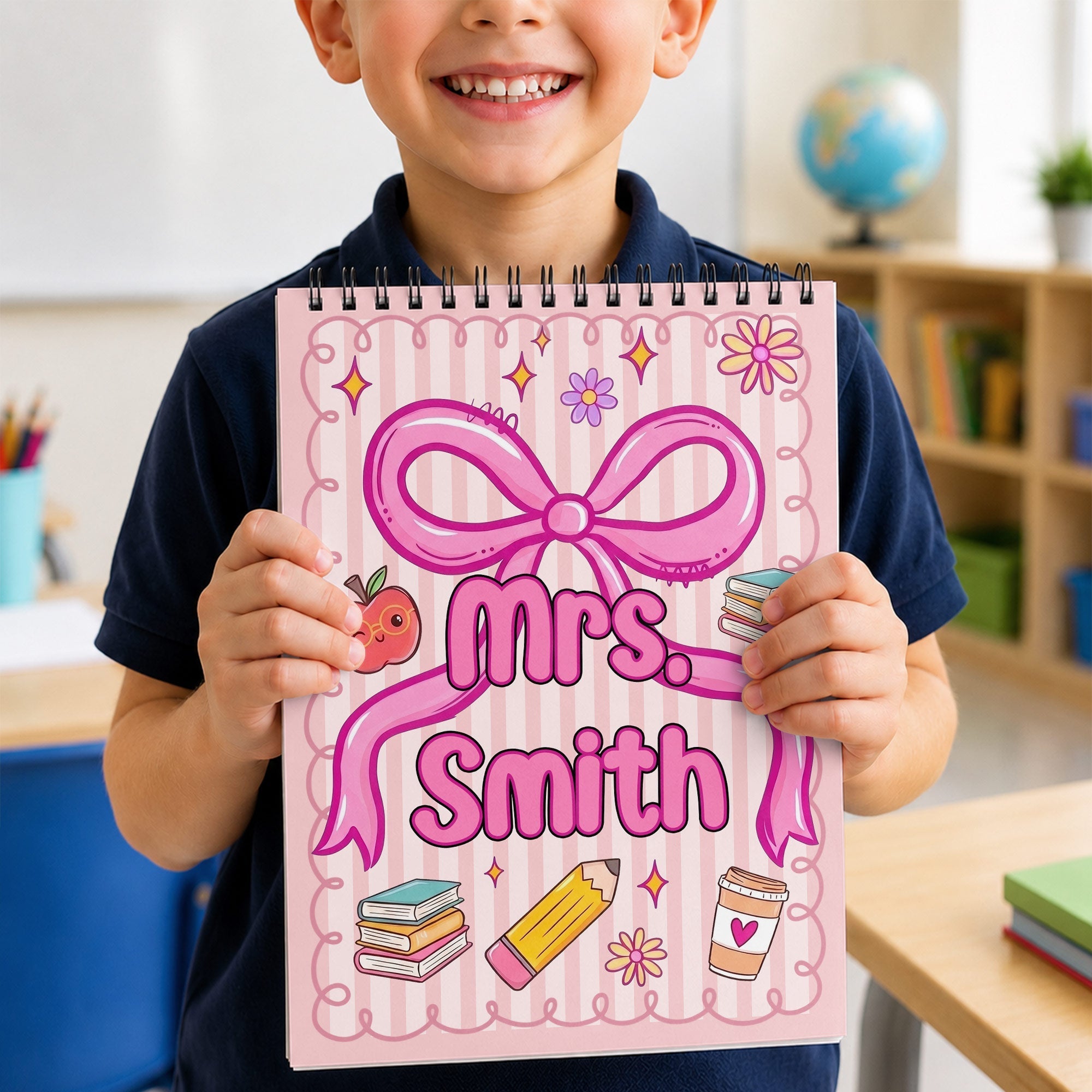 Personalized Sketch Book Custom Name Art Gift for Teacher