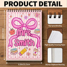Load image into Gallery viewer, Personalized Sketch Book Custom Name Art Gift for Teacher
