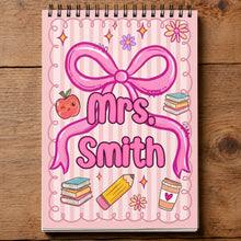 Load image into Gallery viewer, Personalized Sketch Book Custom Name Art Gift for Teacher
