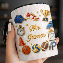 Load image into Gallery viewer, Personalized Accent Mug Custom Teacher Gift with Mother of Pearl Mosaic
