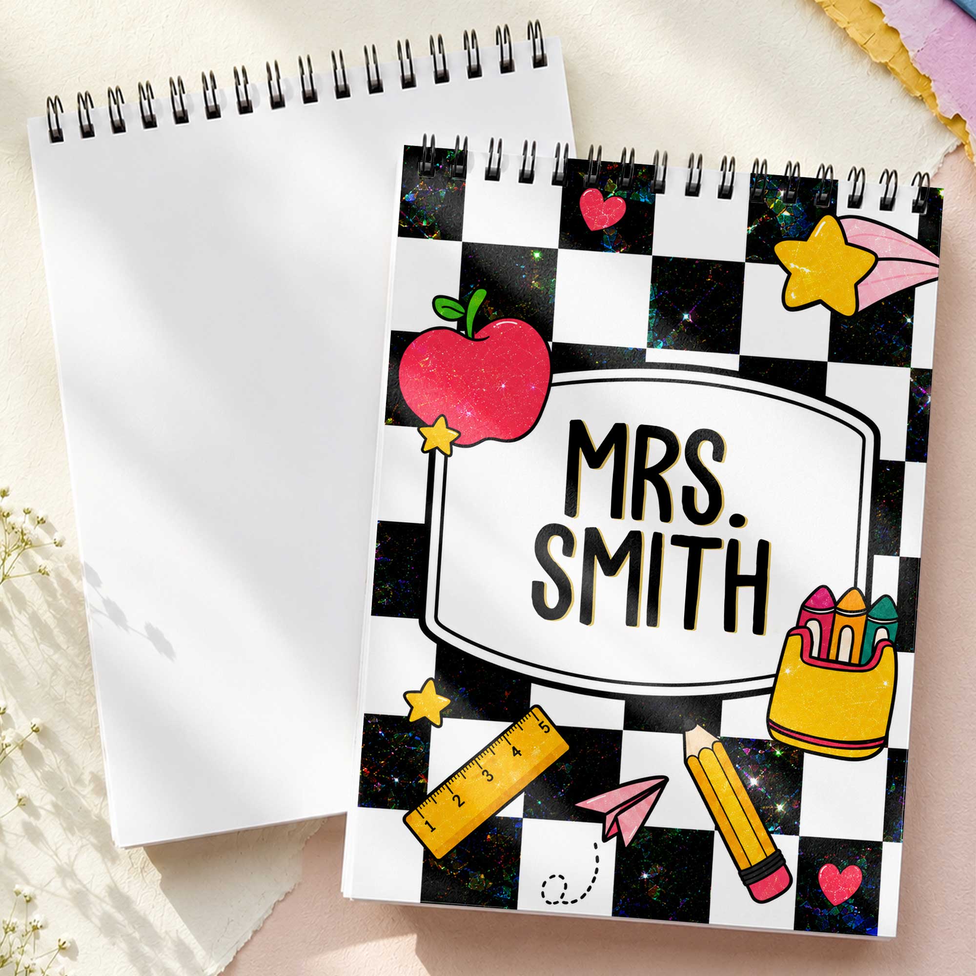 Personalized Art Sketch Book Custom Cover for Teachers Gift