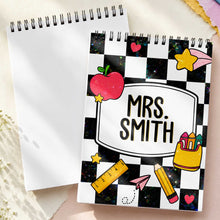 Load image into Gallery viewer, Personalized Art Sketch Book Custom Cover for Teachers Gift
