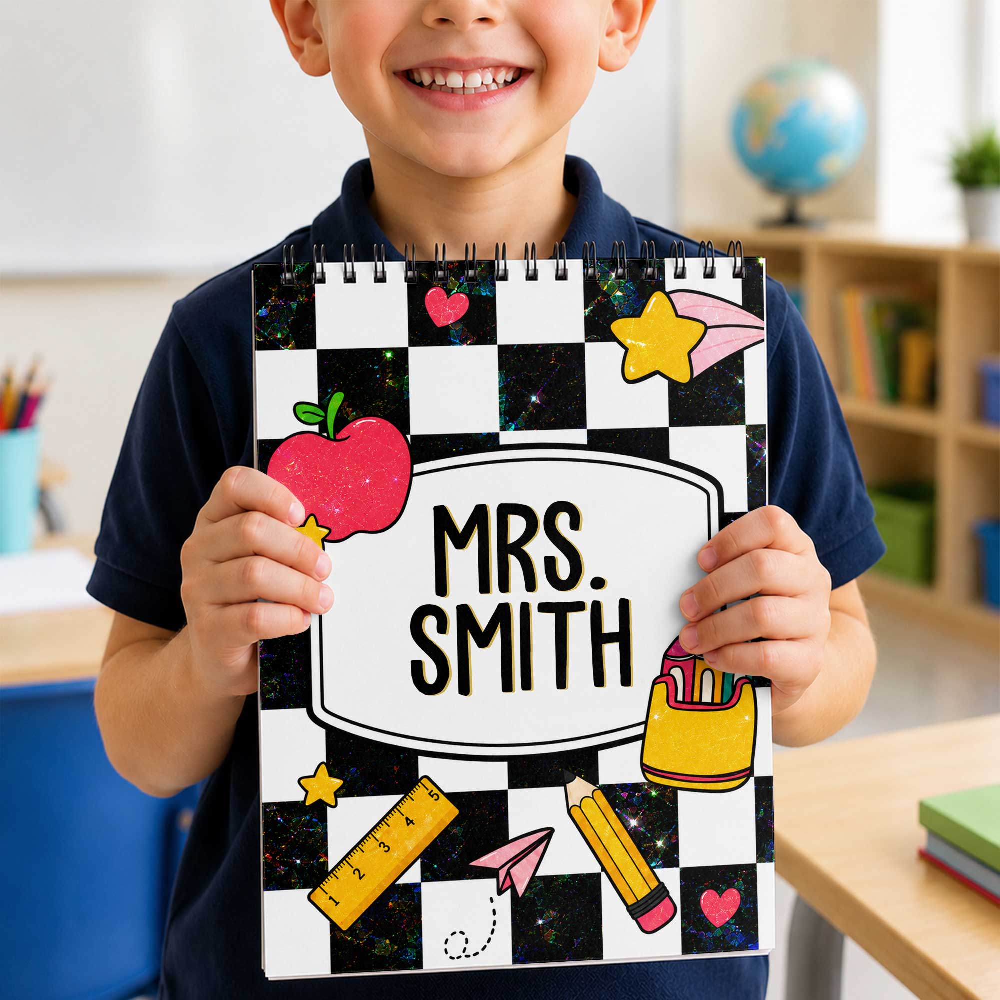 Personalized Art Sketch Book Custom Cover for Teachers Gift