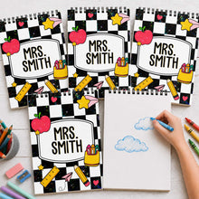Load image into Gallery viewer, Personalized Art Sketch Book Custom Cover for Teachers Gift
