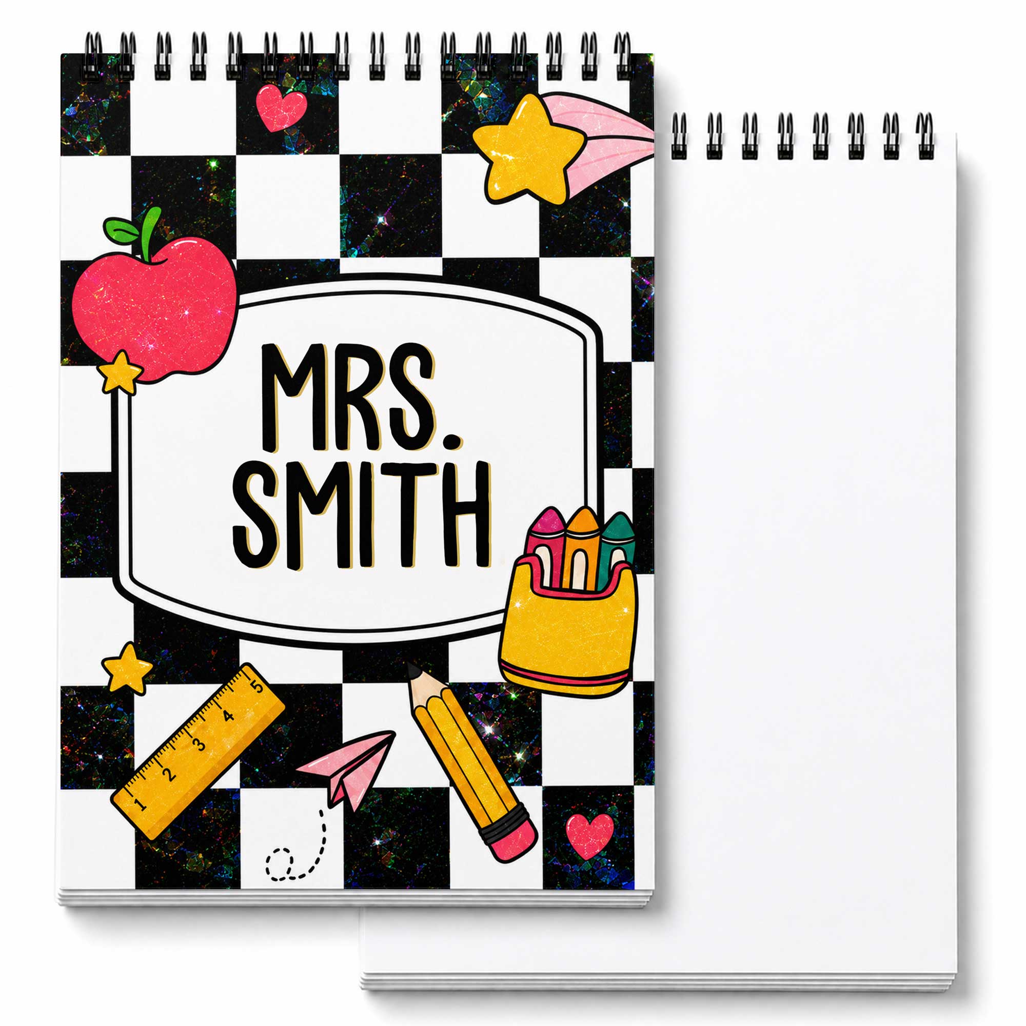 Personalized Art Sketch Book Custom Cover for Teachers Gift