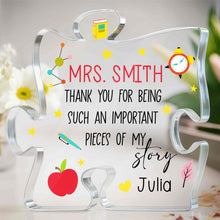 Load image into Gallery viewer, Personalized Custom Puzzle Acrylic Plaque Gift for Teacher
