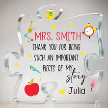 Load image into Gallery viewer, Personalized Custom Puzzle Acrylic Plaque Gift for Teacher
