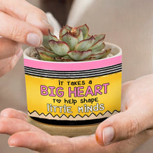 Load image into Gallery viewer, Personalized Ceramic Plant Pot Custom Teacher Gift Idea
