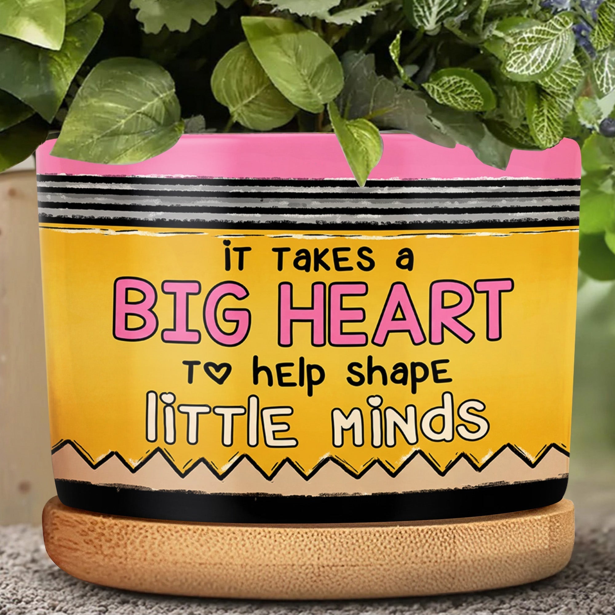 Personalized Ceramic Plant Pot Custom Teacher Gift Idea