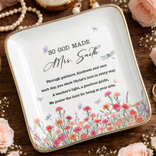 Load image into Gallery viewer, Personalized Ceramic Jewelry Dish Teacher Gift with Verse
