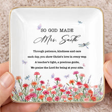 Load image into Gallery viewer, Personalized Ceramic Jewelry Dish Teacher Gift with Verse

