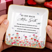 Load image into Gallery viewer, Personalized Ceramic Jewelry Dish Teacher Gift with Verse
