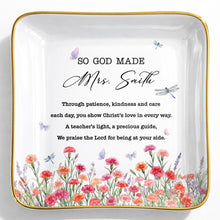 Load image into Gallery viewer, Personalized Ceramic Jewelry Dish Teacher Gift with Verse
