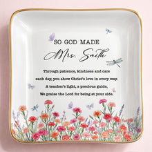 Load image into Gallery viewer, Personalized Ceramic Jewelry Dish Teacher Gift with Verse
