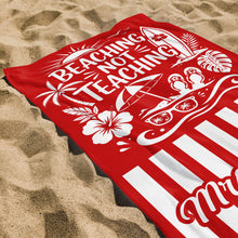 Load image into Gallery viewer, Personalized Microfiber Beach Towel Custom Design for Teacher
