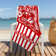 Load image into Gallery viewer, Personalized Microfiber Beach Towel Custom Design for Teacher
