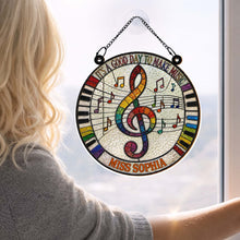 Load image into Gallery viewer, Personalized Suncatcher Music Theme Gift for Teachers - Custom Name
