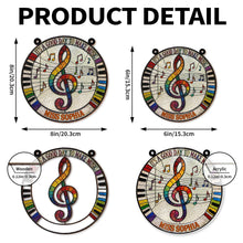 Load image into Gallery viewer, Personalized Suncatcher Music Theme Gift for Teachers - Custom Name
