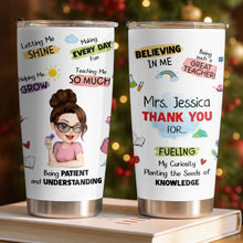 Load image into Gallery viewer, Personalized Stainless Steel Tumbler Custom Teacher Gift 20oz 30oz
