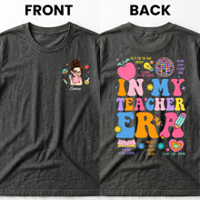 Load image into Gallery viewer, Personalized Custom T-Shirt for Teacher with Apple Design
