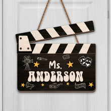 Load image into Gallery viewer, Personalized Classroom Wood Sign Custom Name Drama Gift for Teacher
