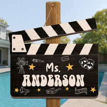 Load image into Gallery viewer, Personalized Classroom Wood Sign Custom Name Drama Gift for Teacher
