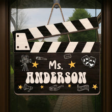 Load image into Gallery viewer, Personalized Classroom Wood Sign Custom Name Drama Gift for Teacher
