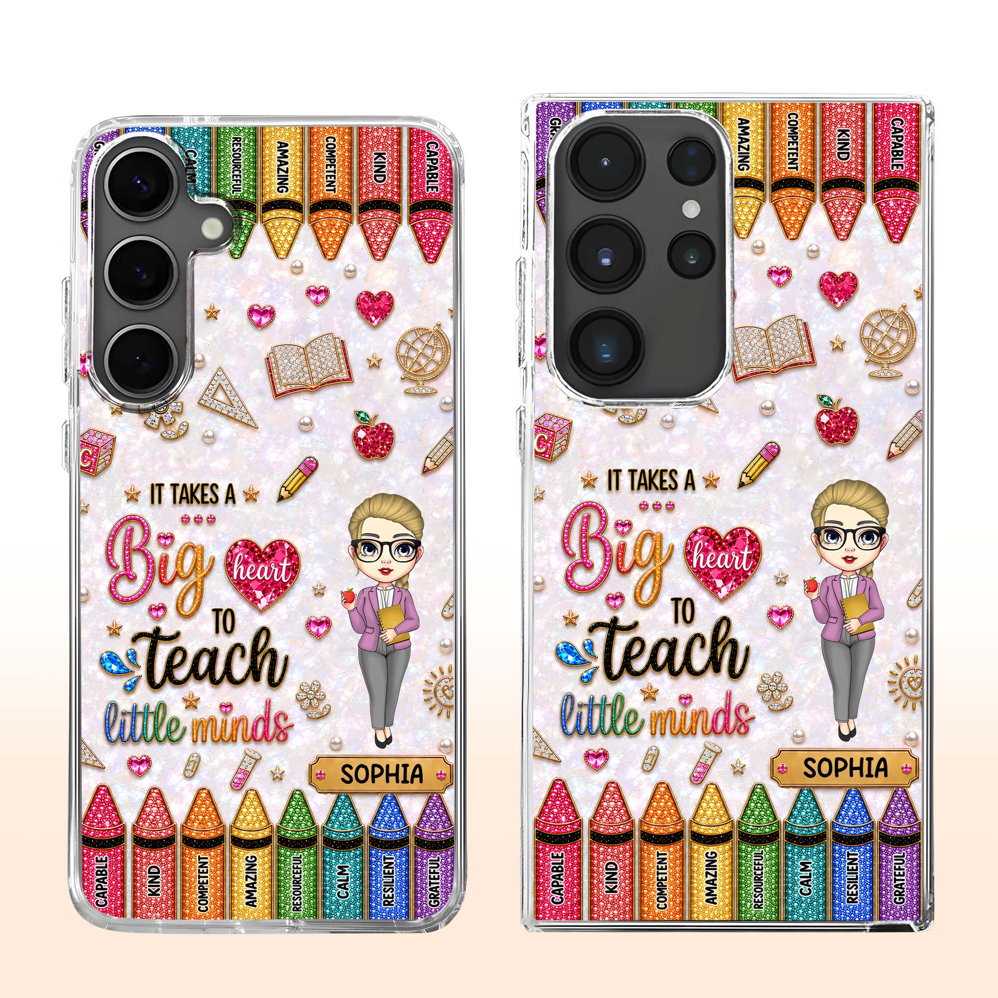 Personalized Clear Phone Case Custom Teacher Gift for Educator