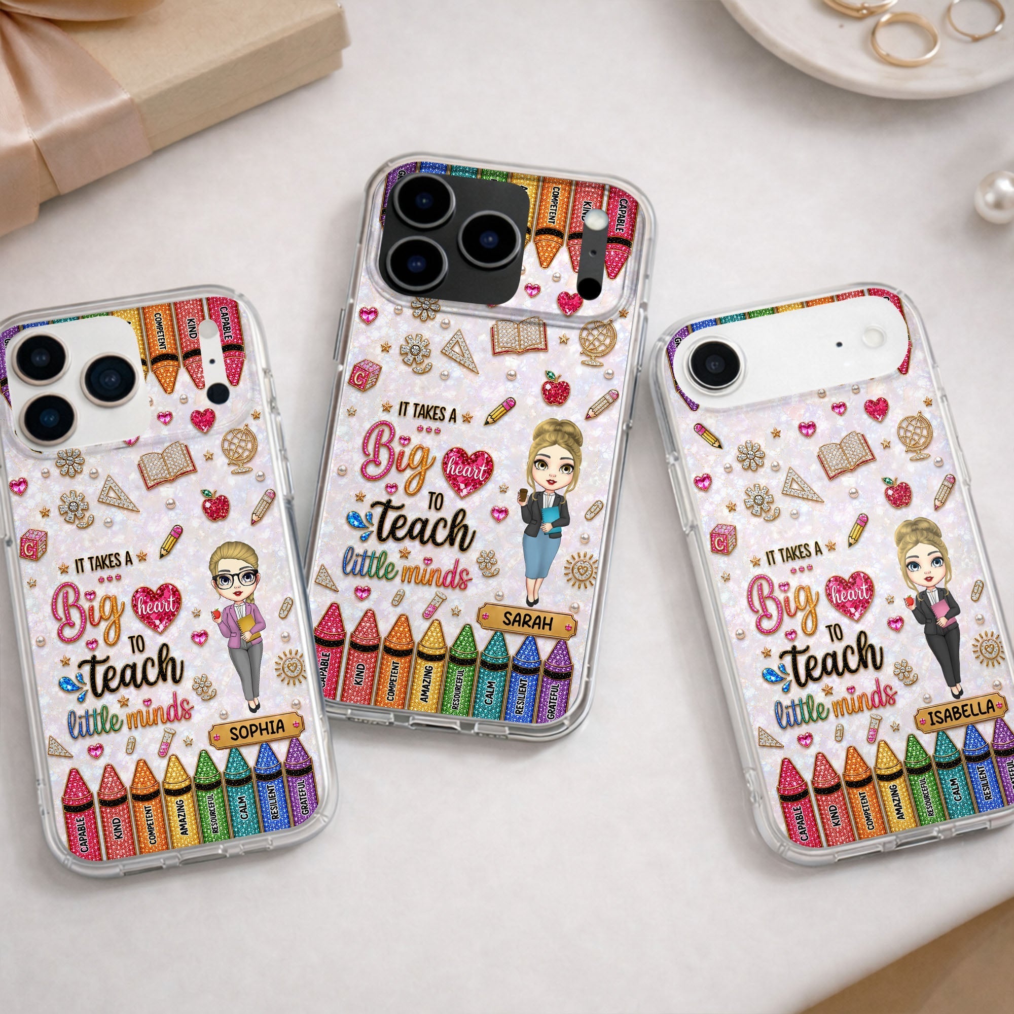 Personalized Clear Phone Case Custom Teacher Gift for Educator