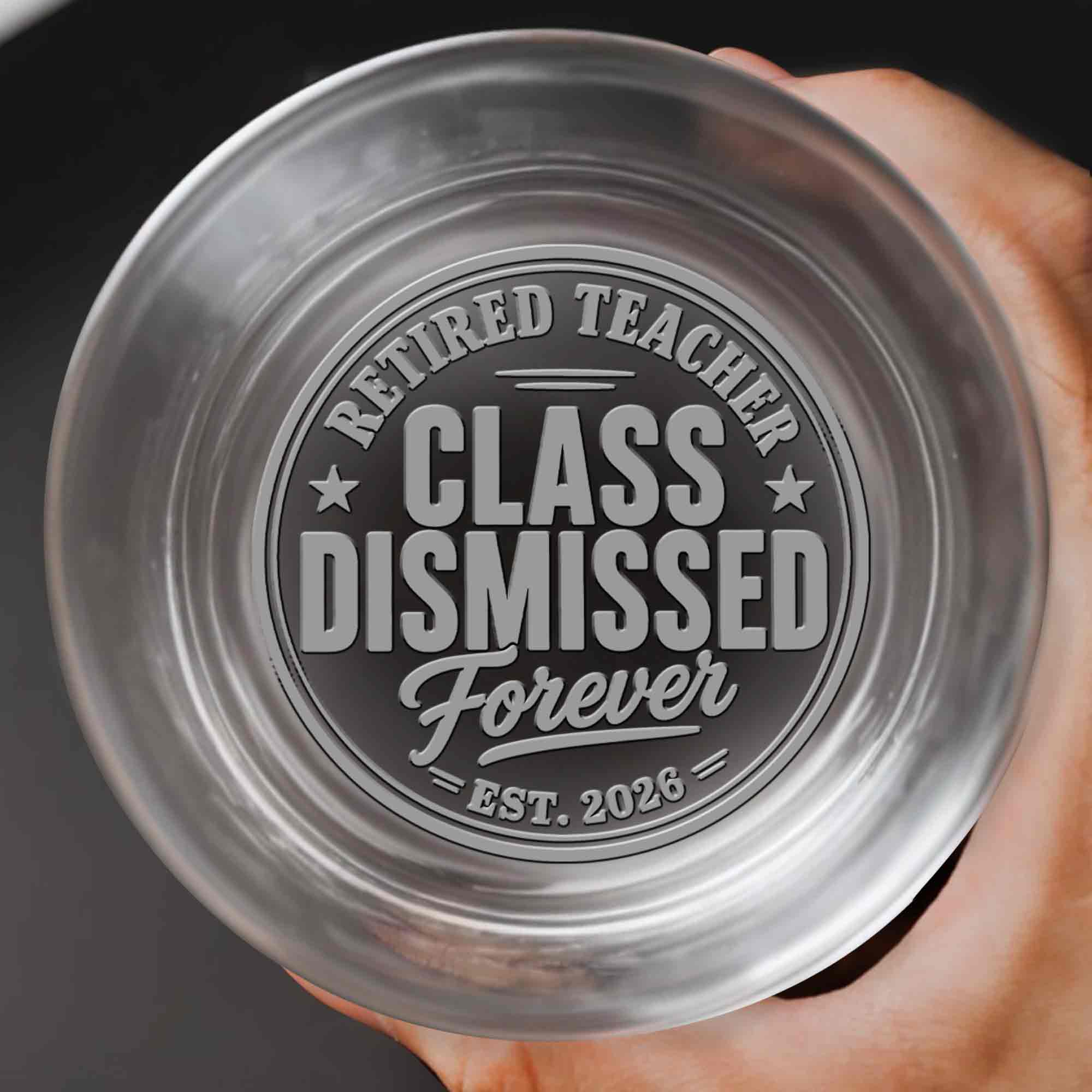 Personalized Engraved Whiskey Glass for Teachers Gift Idea