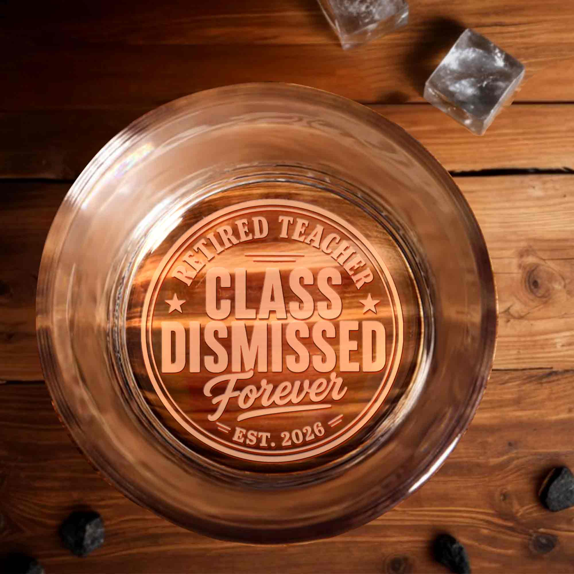 Personalized Engraved Whiskey Glass for Teachers Gift Idea