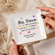 Load image into Gallery viewer, Personalized Ceramic Jewelry Dish Custom Teacher Gift
